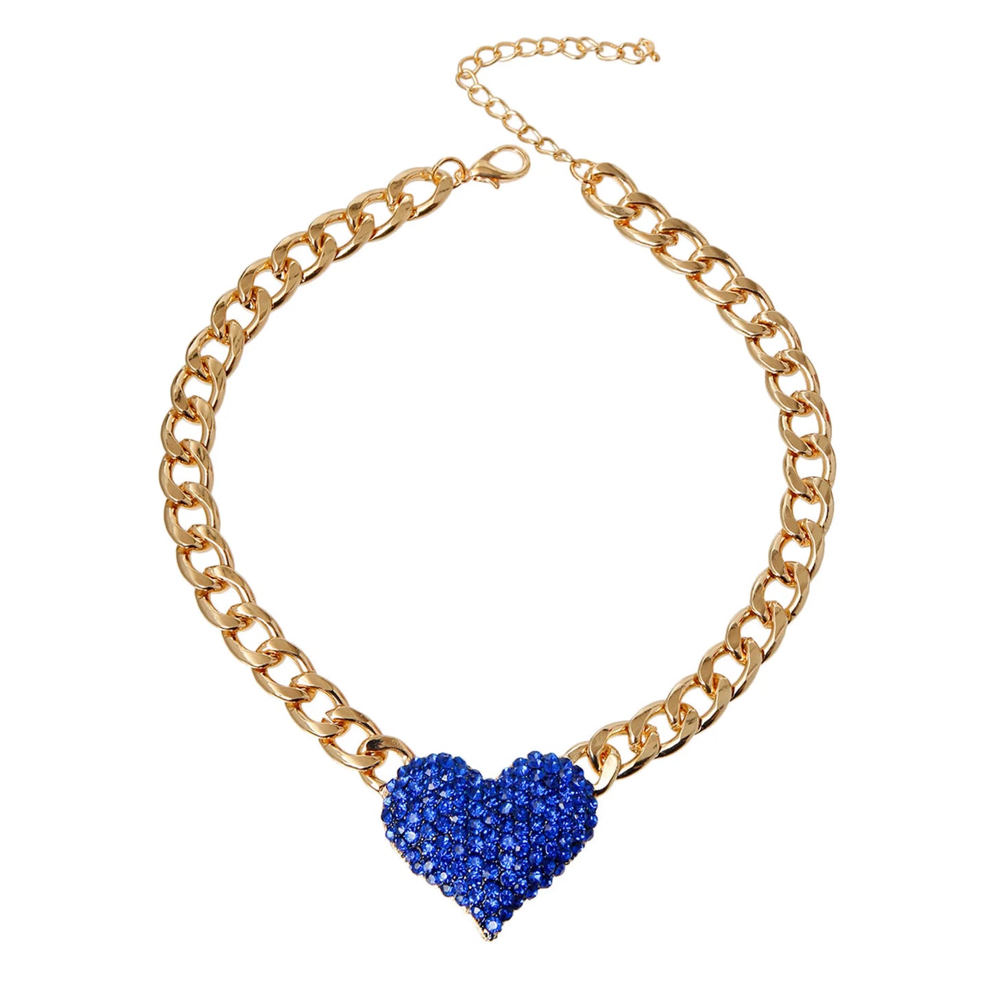 Rhinestone Heart Necklace