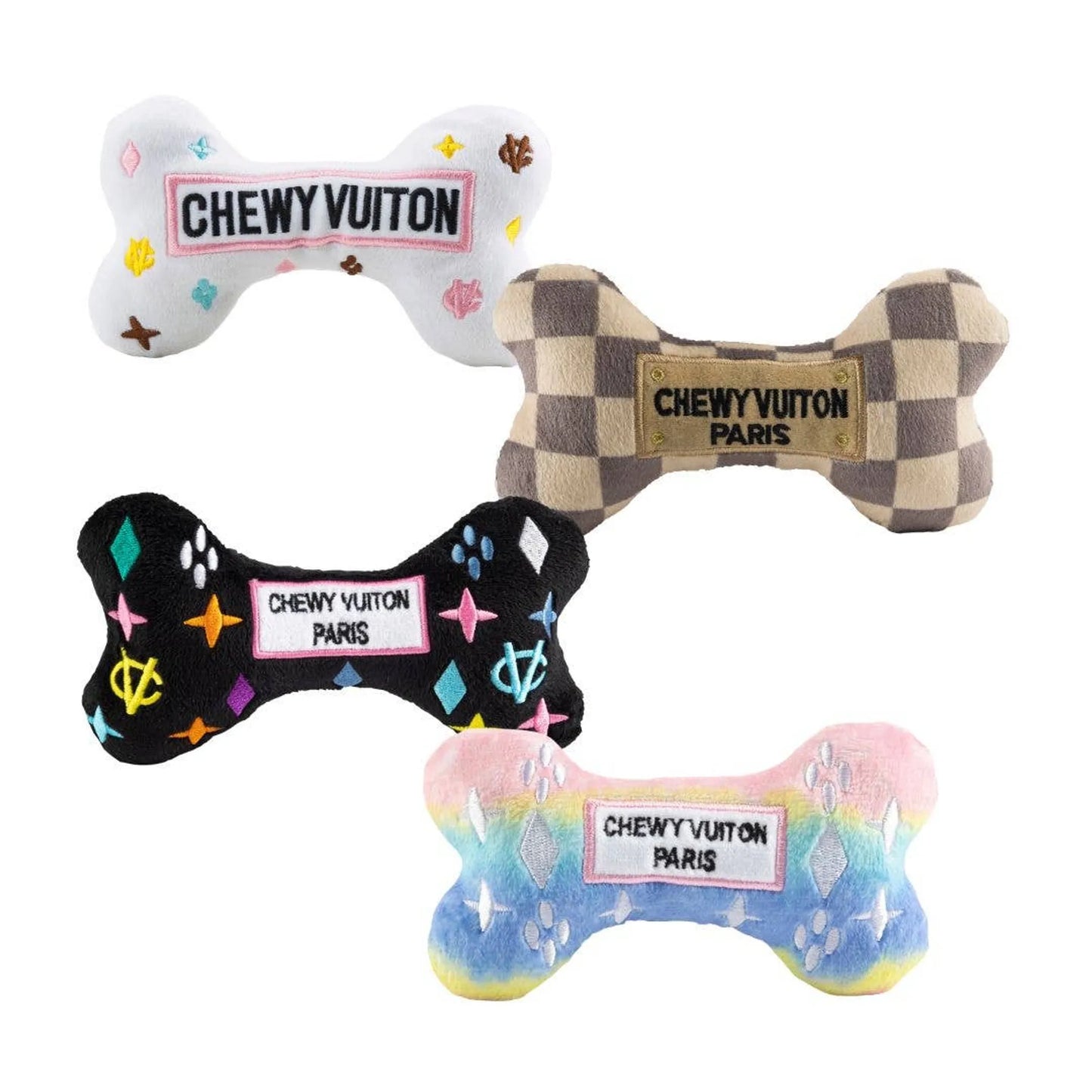 Chewy Vuiton Bones Sampler Dog Toy