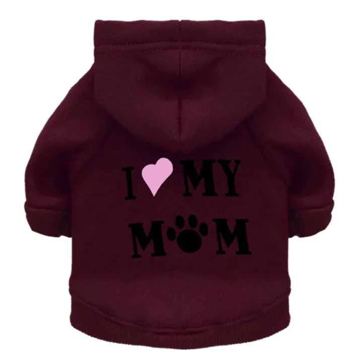 Love My Mom Dog Hoodie