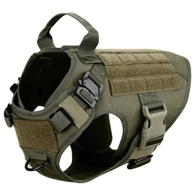 Metal Buckle Tactical Dog Harness and Leash