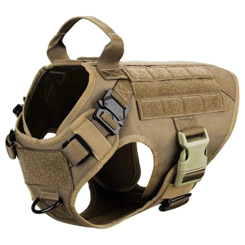 Metal Buckle Tactical Dog Harness and Leash