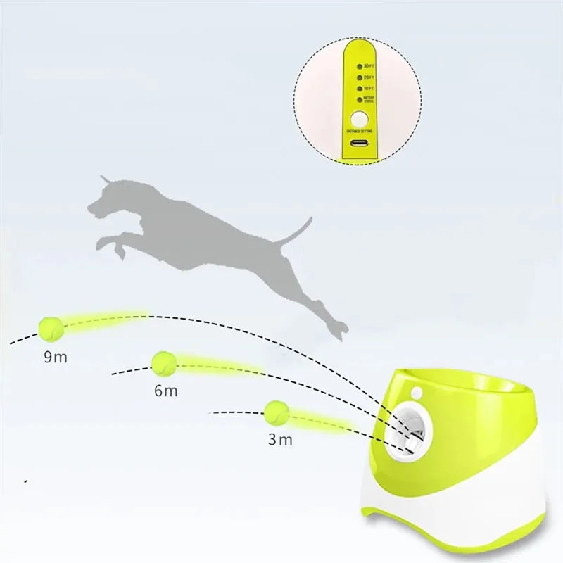 Dog Tennis Ball Launcher Dogs Chase Automatic Toys Automatic Fun Interactive Machine Fun Interactive Catapult Throw Rechargable