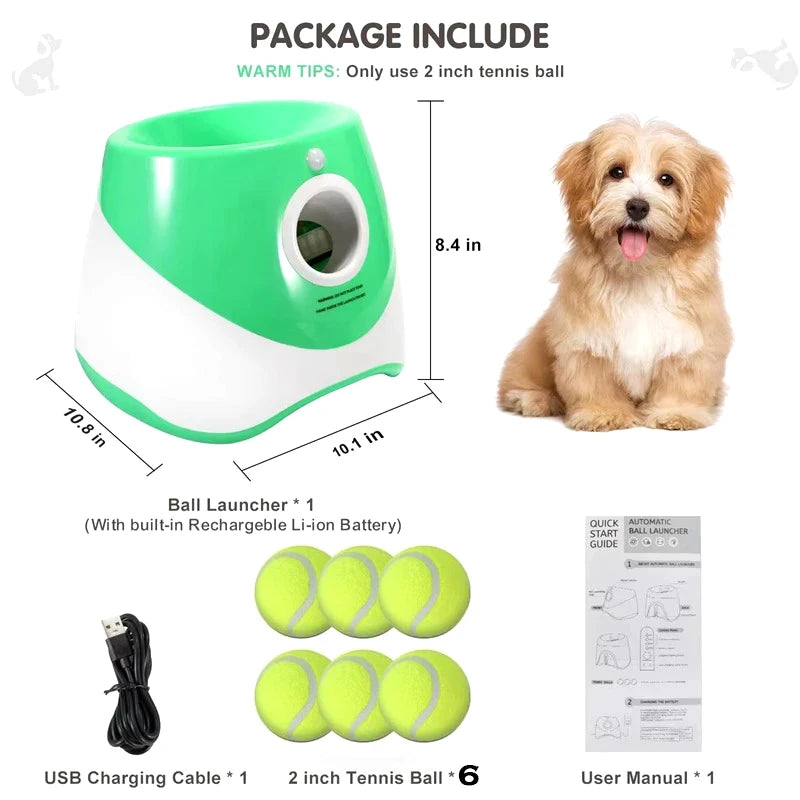 Dog Tennis Ball Launcher Dogs Chase Automatic Toys Automatic Fun Interactive Machine Fun Interactive Catapult Throw Rechargable