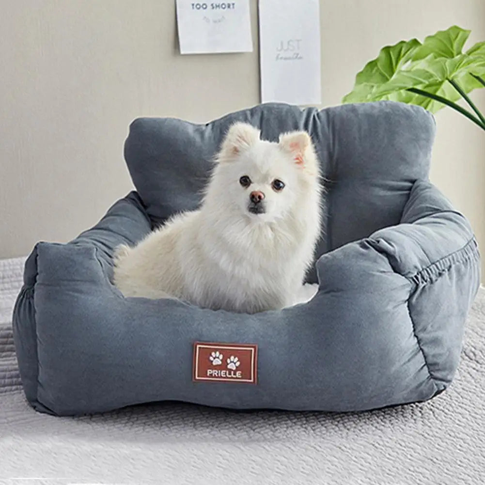 Dog Car Seat Bed Portable Travel Carrier Bed For Small Medium Pets, All Season Safety Car Seat Nest Kennel Pet Booster Car