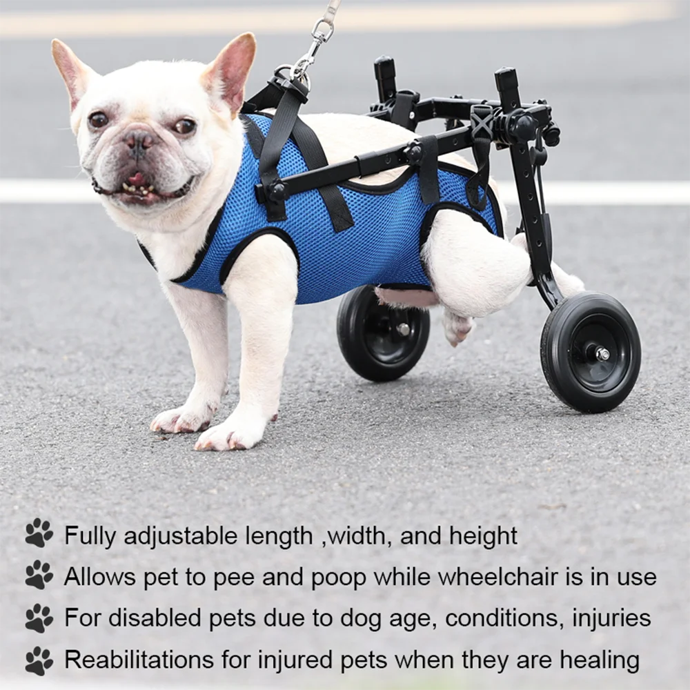 Pet Walk Booster Dog Wheelchair Disability Adjustable Dog Hind Legs Bracket Cat Dog Injured And Weak Rehabilitation Aid Car