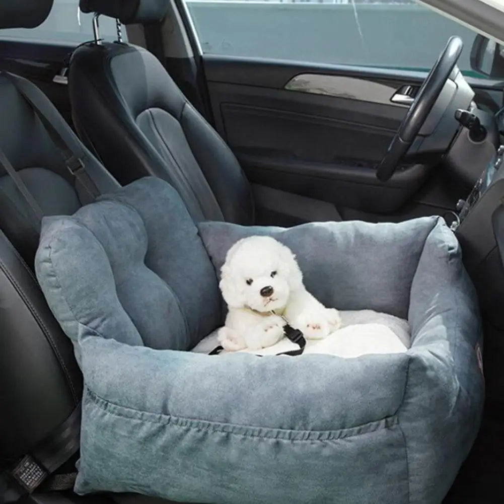 Dog Car Seat Bed Portable Travel Carrier Bed For Small Medium Pets, All Season Safety Car Seat Nest Kennel Pet Booster Car