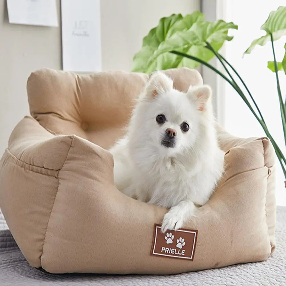 Dog Car Seat Bed Portable Travel Carrier Bed For Small Medium Pets, All Season Safety Car Seat Nest Kennel Pet Booster Car