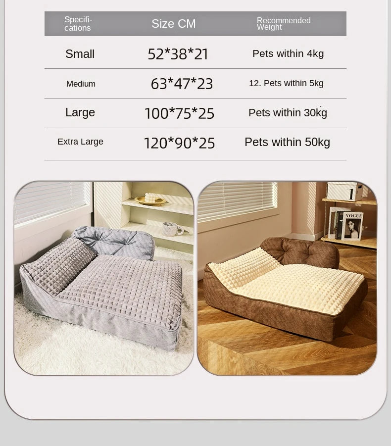 Comfortable Beds for Large Dogs Machine Washable Waterproof Dog Bed L Shape Foam Dog Beds Spacious Mat for Multiple Dogs Family