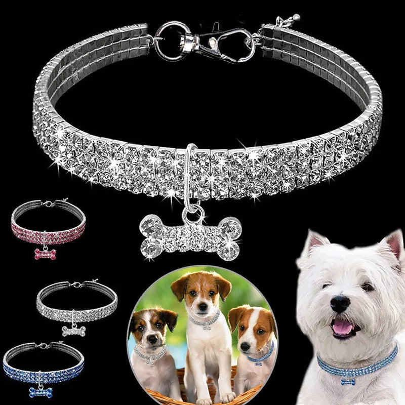 Luxe Bling Crystal Dog Collar