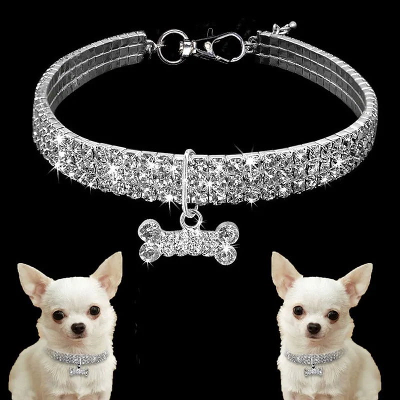 Luxe Bling Crystal Dog Collar