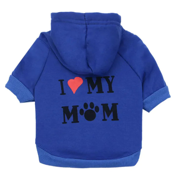 Love My Mom Dog Hoodie