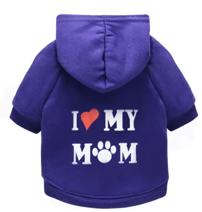 Love My Mom Dog Hoodie