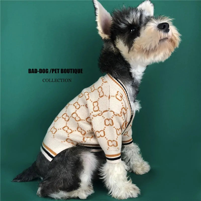 Dapper Dog Winter Cardigan Sweater