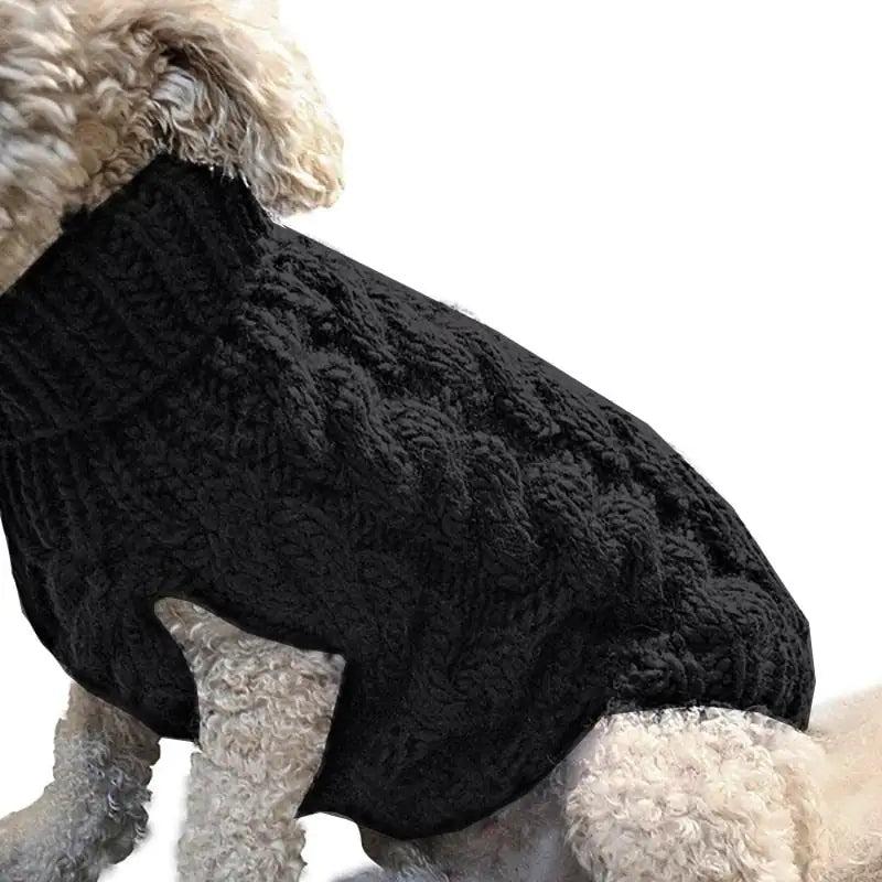 Cable Knit Winter Dog Sweater